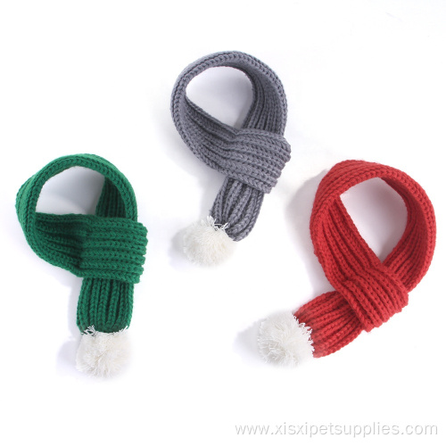 High quality cute Knitting Christmas dog cat scarf